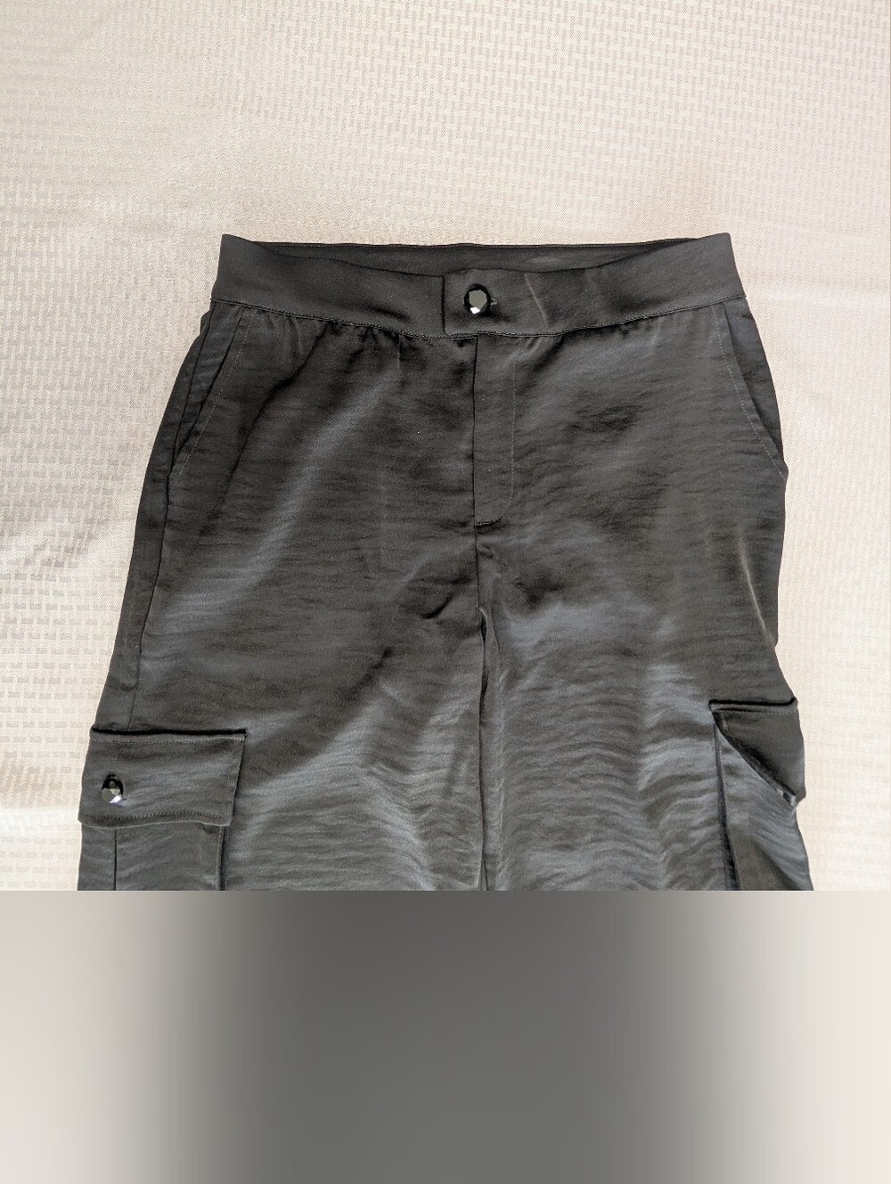 G By Giuliana Black Label Women's Black Straight Leg Cargo Trousers Size 2 New - Picture 2 of 14